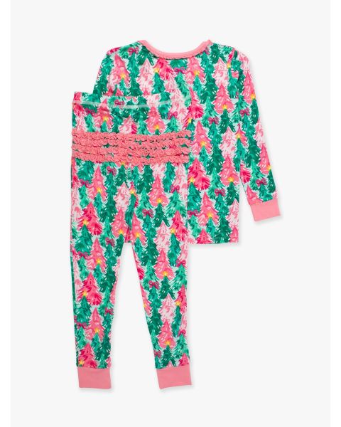 Pink Jolly Grove Ruffle Long Sleeve Pajama Set
