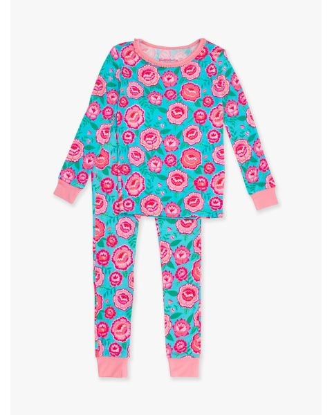 Bright Blossoms Ruffle Long Sleeve Pajama Set