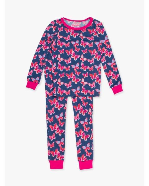Butterfly Bliss Ruffle Long Sleeve Pajama Set