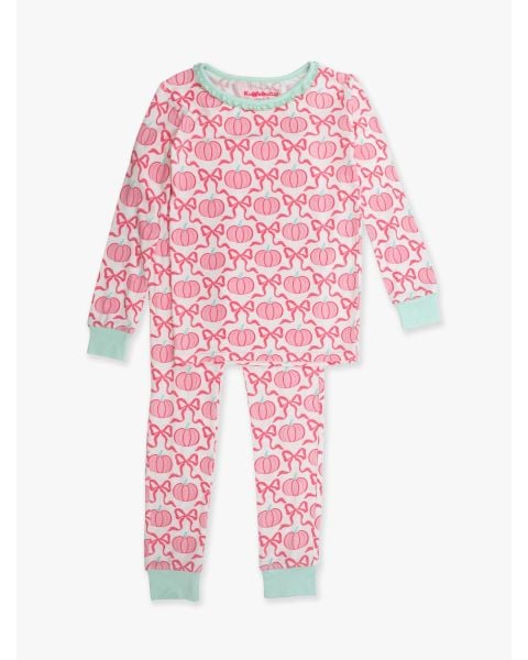 Pink Fairytale Pumpkins Ruffle Long Sleeve Pajama Set