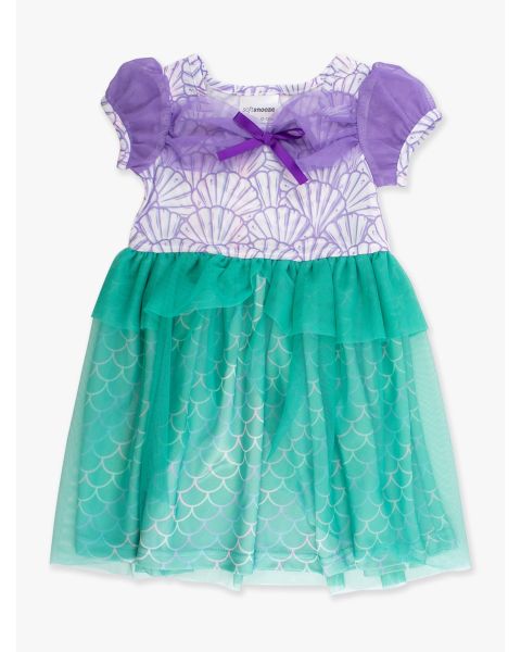 Magical Mermaid Princess Dress-Up Puff Sleeve Nightgown