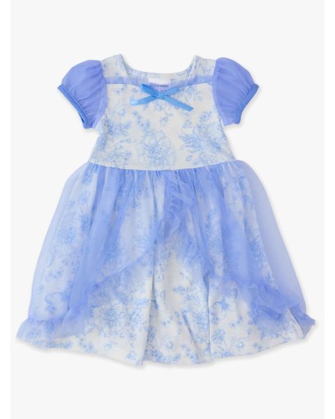 Periwinkle Blue Butterfly Garden Toile Princess Dress-Up Sweetheart Nightgown