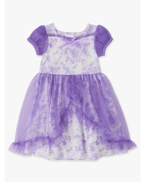 Wisteria Purple Butterfly Garden Toile Princess Dress-Up Sweetheart Nightgown