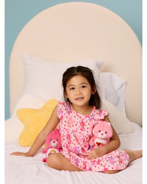 Pink Heart Care Bears Toddler Flutter Pajama Night Gown