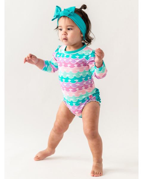Mermaid Long Sleeve One Piece Rash Guard