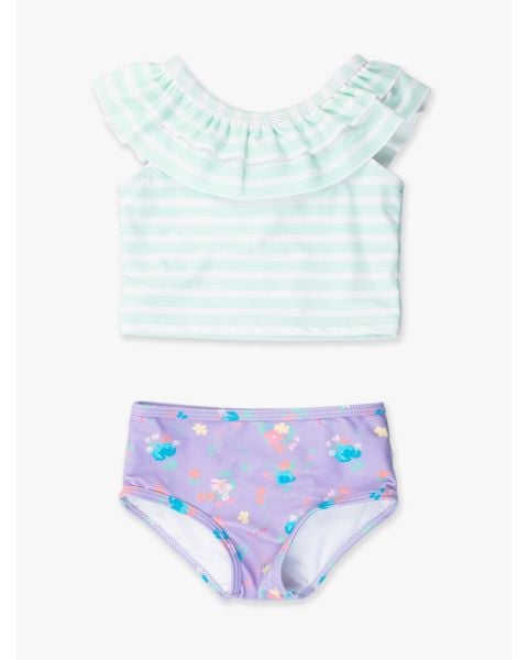 Purple Garden Ruffle Tankini