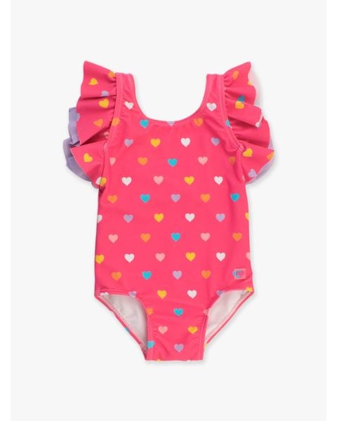Colorful Hearts Butterfly One Piece Swimsuit