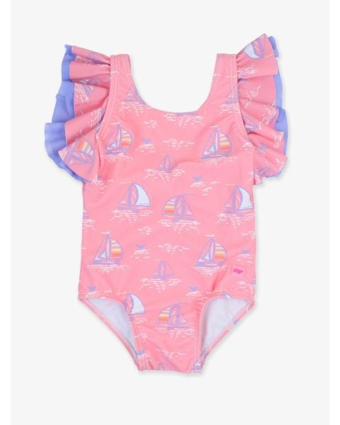 Pink Seas the Day Butterfly One Piece