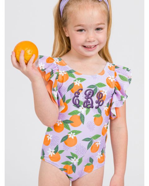Purple Orange You The Sweetest Butterfly One Piece Swimsuit