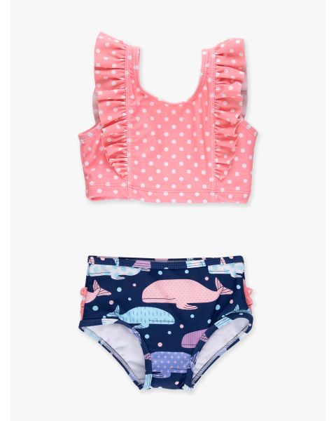 Whale Harbor Waterfall Tankini 2-Piece Swimsuit, with Signature Rear Ruffles