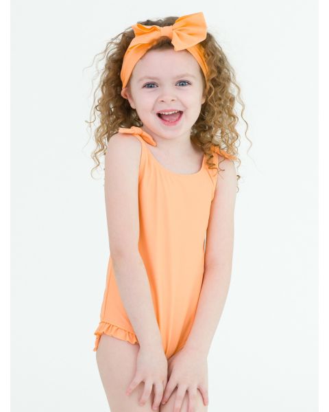 Melon Tie Shoulder One Piece