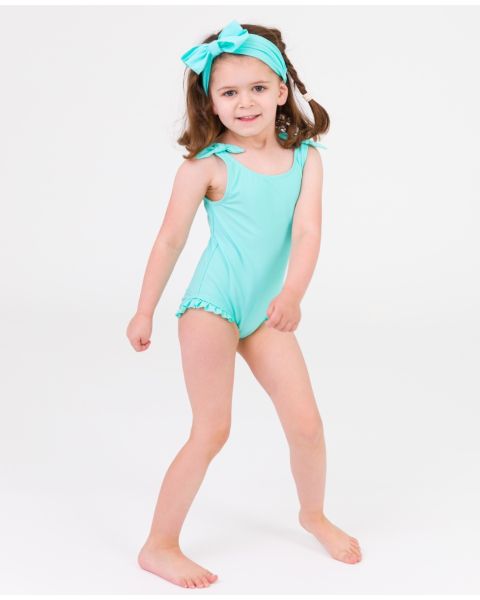 Island Blue Tie Shoulder One Piece