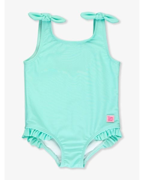 Island Blue Tie Shoulder One Piece