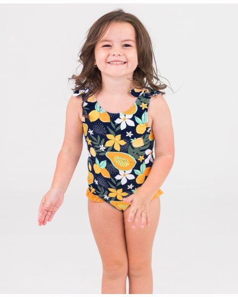 Into the Tropics Tie Shoulder One Piece