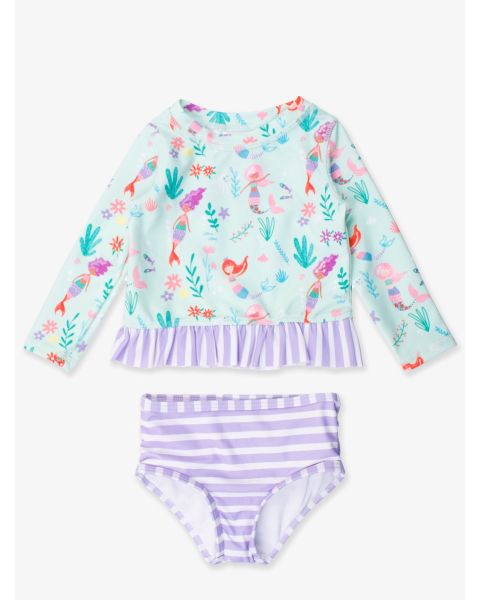 Mermaid Princess Long Sleeve Rash Guard Bikini