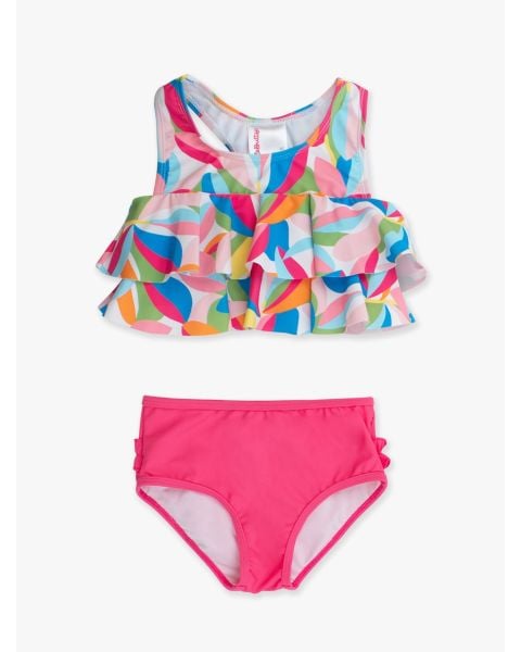 Tropical Adventure Flounce Bikini 2-Piece Swimsuit, with Signature Rear Ruffles