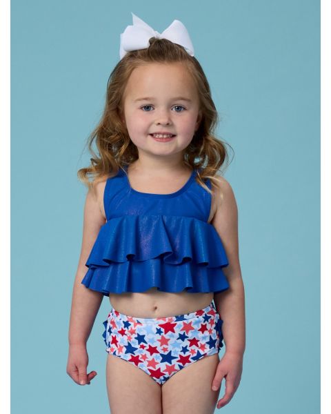Shimmer Star-Spangled Flounce Bikini Swimsuit