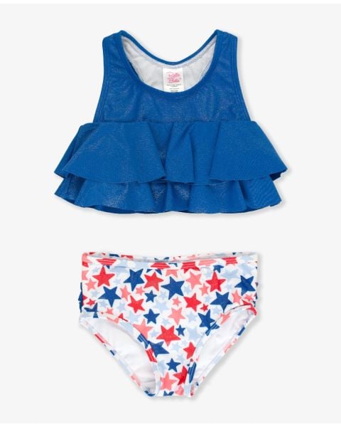 Shimmer Star-Spangled Flounce Bikini Swimsuit
