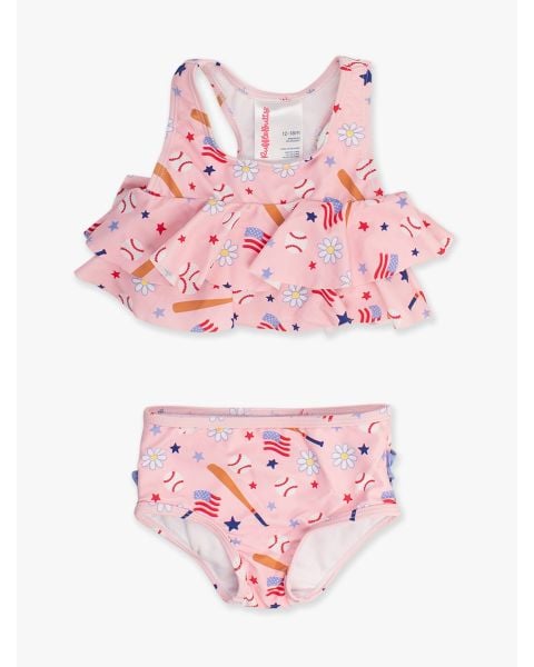 Pink Play Ball Flounce Bikini
