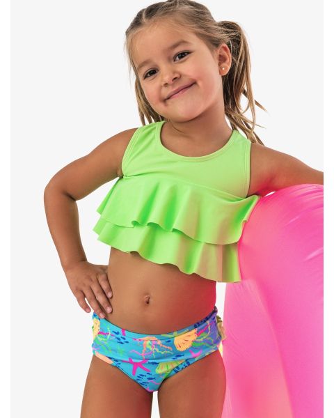 Neon Jelly Time Flounce Bikini 2-Piece Swimsuit, with Signature Rear Ruffles