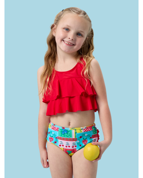 Picnic Party Flounce Bikini 2-Piece Swimsuit, with Signature Rear Ruffles