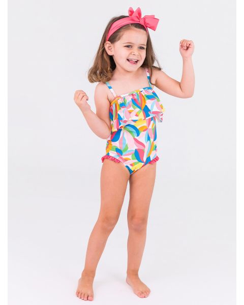 Tropical Adventure Single Ruffle One Piece