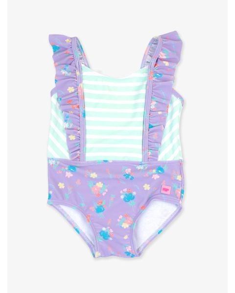 Purple Garden Pinafore One Piece
