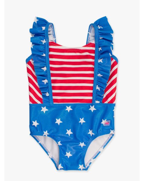 Shimmer Stars & Stripes Pinafore One Piece Swimsuit