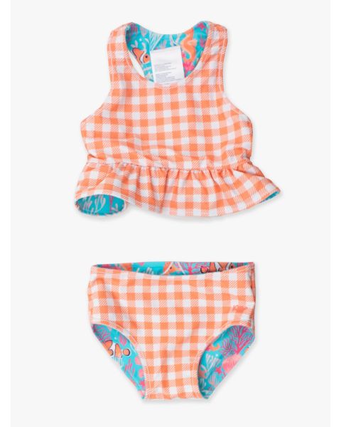 Ocean Tides Reversible Peplum Tankini