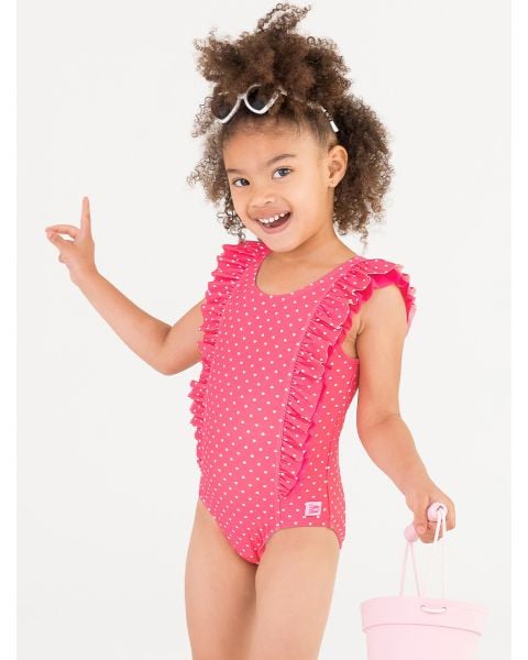 Hot Pink Heart Waterfall One Piece