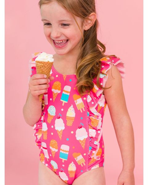 Sweet Scoops Waterfall One Piece Swimsuit