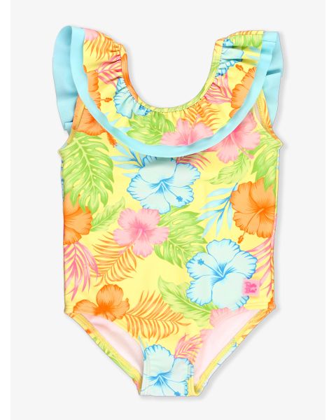 Happy Hula Scoopback Ruffle One Piece