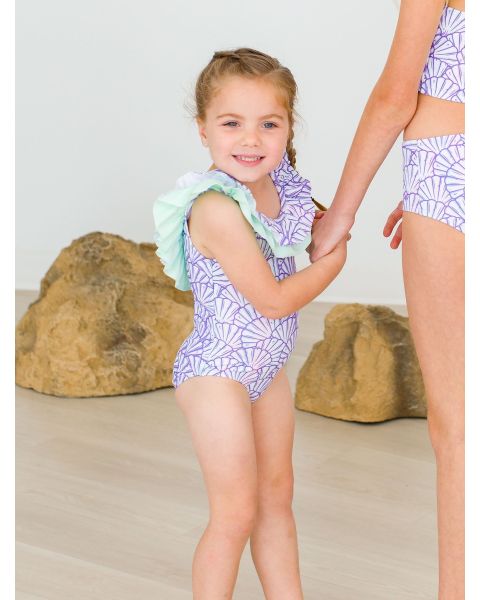 Magical Mermaid Scoopback Ruffle One Piece