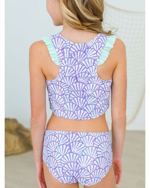 Magical Mermaid Girls Racerback Flutter Tankini