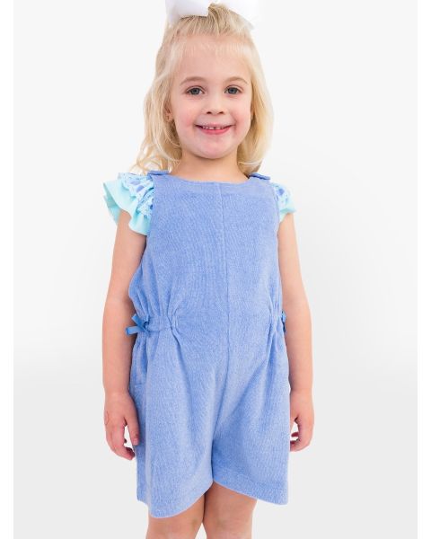 Periwinkle Blue Terry Cover-Up Romper