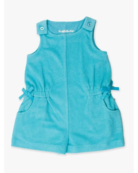 Bright Aqua Terry Cover-Up Romper