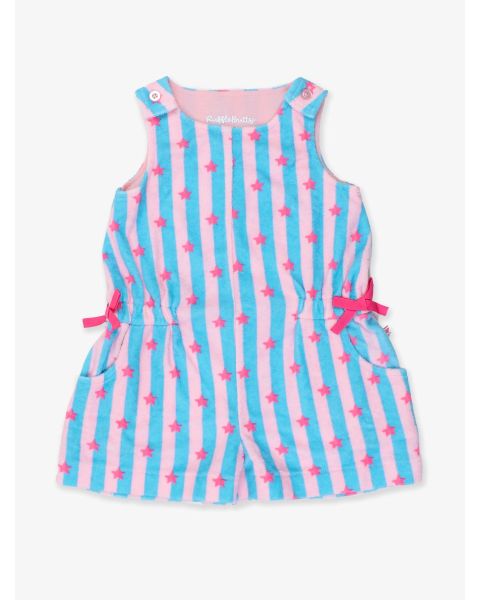 Neon Star Party Terry Cover-Up Romper