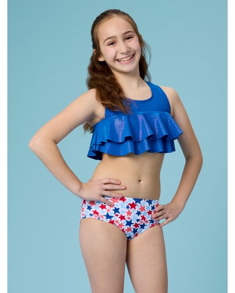 Shimmer Star-Spangled Flounce Bikini 2-Piece Swimsuit