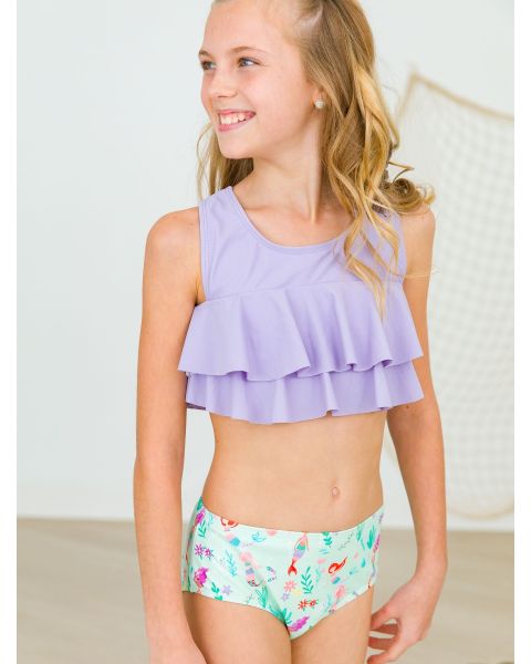 Mermaid Princess Girls Flounce Bikini