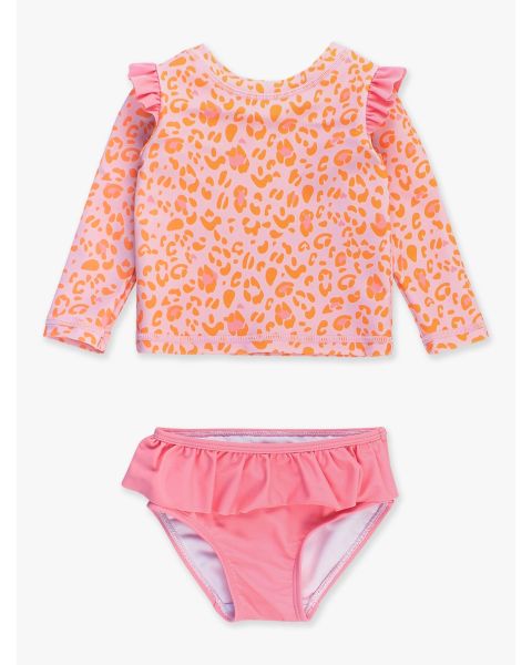 Luckele] RuffleButts Long Sleeve Zipper Rash Guard - 2-Piece - Vi Girls Long  Sleeve Rash Guard Ruffle [Luckele] RuffleButts Long Sleeve Zipper Rash Guard - 2-Piece - Te