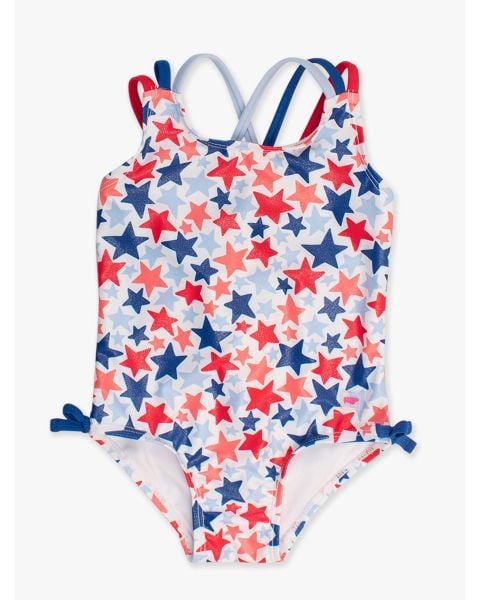 Shimmer Star-Spangled Cross-Back One Piece Swimsuit