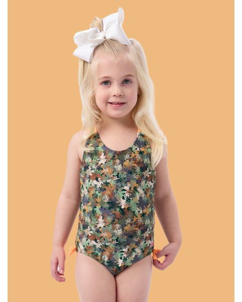 Classic Camo Cross-Back One Piece Swimsuit