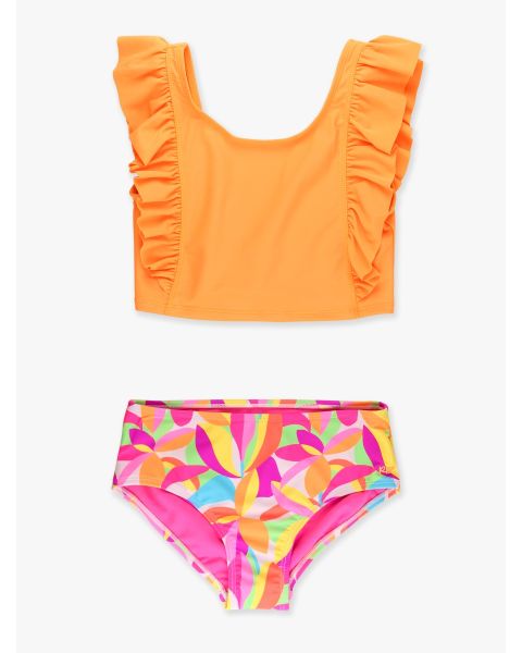 Neon Tropical Adventure Waterfall Tankini 2-Piece Swimsuit