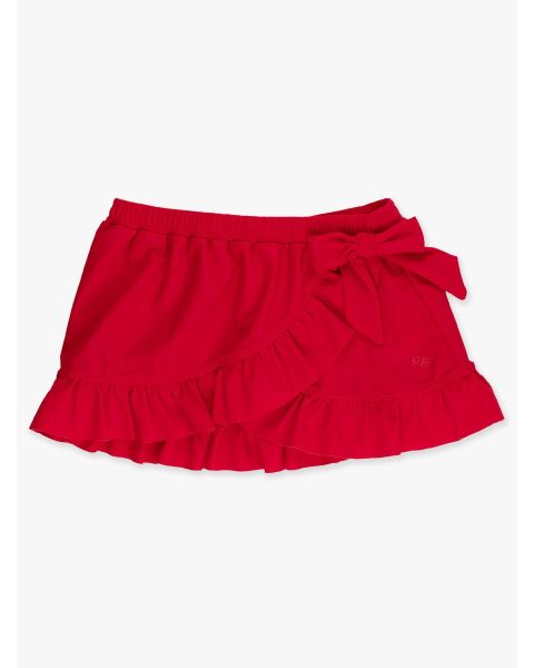 Vintage Red Swim Bow Skirt Cover-Up