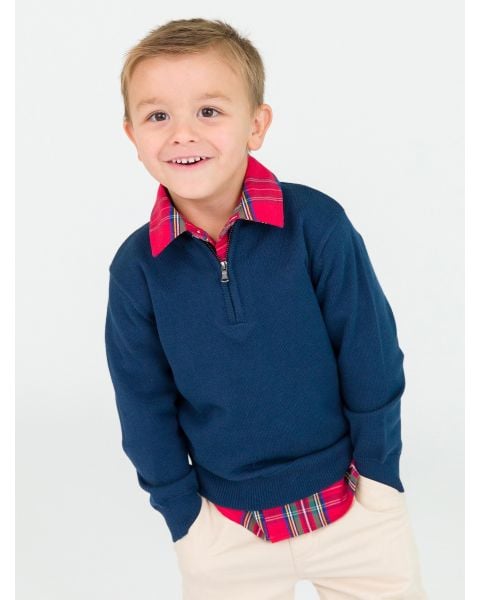 Dark Navy Quarter Zip Sweater
