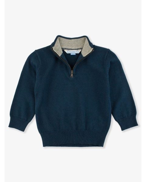 Dark Navy Quarter Zip Sweater