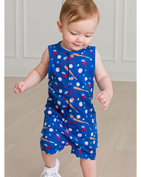 Play Ball Pocket Knit Romper