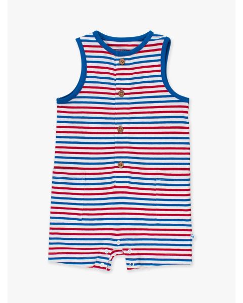 Red White & Blue Stripe Pocket Knit Romper