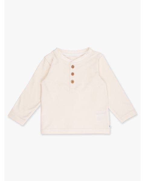 Ivory Knit Long Sleeve Henley Tee