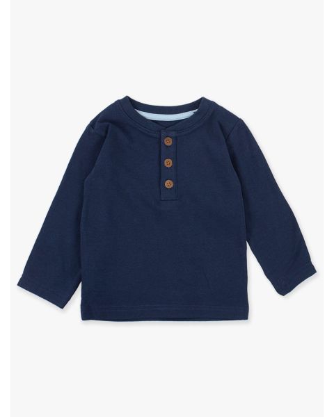Dark Navy Henley Tee